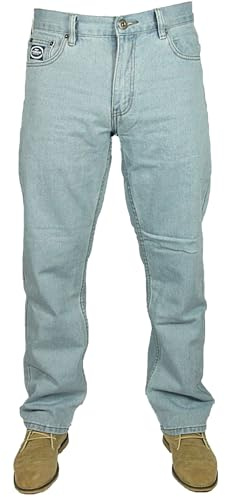 Forge Mens Big and Tall Jeans Casual Cotton Work Wear Heavy Duty Jeans for Men, Light Wash Colour, 48W / 29L