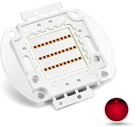 CHANZON High Power Led Chip 30W Far Red Plant Grow Light (730nm / Input 900mA / DC 18V - 20V / 30 Watt) SMD COB Emitter Diode Components 30 W Bead for DIY Growing Lamps