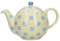 London Pottery Théière Globe 4 Tasses Aubergine Spots Sur Ivoire