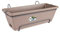 Elho Barcelona Allin1 50 Fioriera per Balcone esterno - Ø 49.5 x H 18.5 cm - Marrone/Taupe