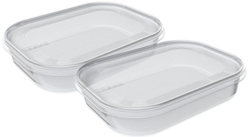 Plast Team 15930101 Frischaltebox Helsinki, 2-er Set Dosen Klar/Deckel Klar 2 x 700 ml