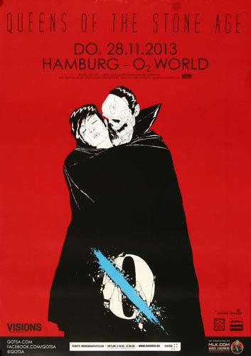 Queens of The Stone Age - Clockwork, Hamburg 2013 » Konzertplakat/Premium Poster | Live Konzert Veranstaltung | DIN A1 «
