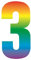 Dabmoo Modern Trendy Wheelie Bin Self Adhesive Number Stickers For Doors Shops Office Cafe Hotels Dustbin [ Number 3 ]