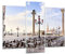 Mehrteilige Bilder auf Glas 130x100cm Glasbild Architektur Stadt Venedig Groß Wanddeko Schlafzimmer Küche Set 3 teilige Wandbilder Dekoration Wohnzimmer Modern Wand Kunstdruck Art GCB130x100-2553