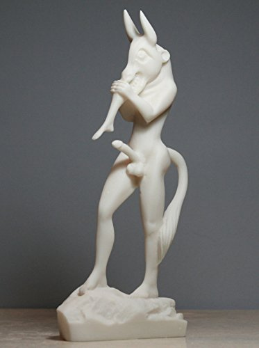 Stierkopf Minotaur Dämon isst eine Jungfrau, griechische Alabaster-Statue, Skulptur 24 cm