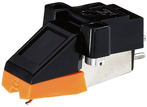 MONACOR EN-24 Stereo-Tonabnehmer-Magnetsystem mit Diamantnadel, Orange/schwarz
