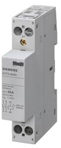 Siemens 5TT5800-0 Insta Contactor with 2 Make Contacts Contact For 230, 400 V AC, 20 A Triggering 230 V AC, White