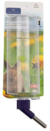 Lixit Standard Cage Water Bottles for Rabbits, Ferrets, Guinea Pigs, Hamsters, Rats, Mice and other Small Animal's (32 Ounce, Clear)