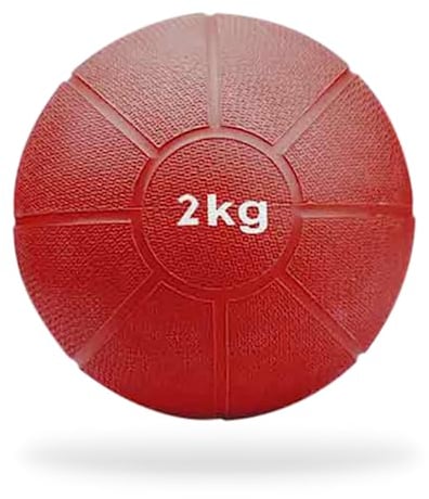 MATCHU - Medizinball - Medicine Ball - Vollgummi - Erhältlich in 1kg, 2kg, 3kg, 4kg und 5kg - Wasser- und Schweißresistent