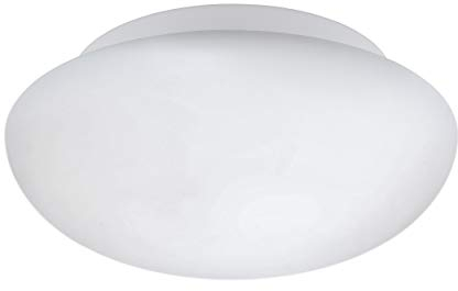 EGLO Deckenlampe Ella, Ø 28 cm, 1 flammige Wandlampe, Deckenleuchte aus Stahl und Glas in Weiß, Opal matt, Wohnzimmerlampe, Küchenlampe, Bürolampe, Flurlampe Decke, E27 Fassung