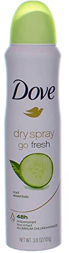 Dove Deodorant Dry Spray Cool Essentials Antiperspirant, 3.8 Ounce (Pack of 3)