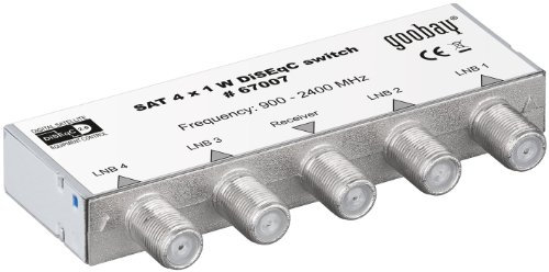 10er Set DiSEqC 2,0 Umschalter 4X 1 mit Wetterschutzhaube