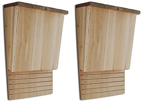 vidaXL 2x Holz Fledermauskasten Fledermaushaus Nistkasten Fledermausnistkasten