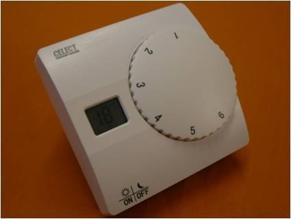 Dial Setting 2 Wire Volt Free LCD Room Thermostat