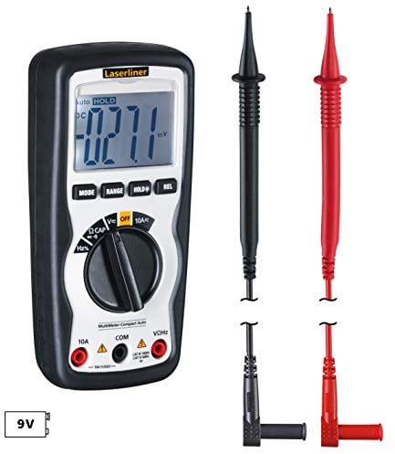Laserliner - MultiMeter-Compact - Multimeter - Spannungs- und Strommessung - CAT III 1000V und CAT IV 600V Multifunktion - Hohe Qualitätsgenauigkeit - Vibrationsalarm - Robust und praktisch, 083.034A