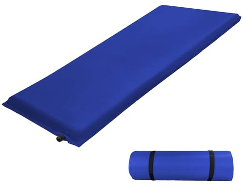 ALPIDEX Isomatte Camping 2.5 cm┃6 cm┃10 cm Dick Schaumstoff Selfinflating Matte Selbstaufblasende Outdoor Thermomatte Robust Isolierend, Farbe:dunkelblau, Maße:200 x 66 x 6.0 cm