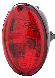 HELLA 2NE 343 130-177 Nebelschlussleuchte - Agroluna - Halogen - 12V | Einbau - Lichtscheibenfarbe: rot - Stecker: DEUTSCH Stecker - links