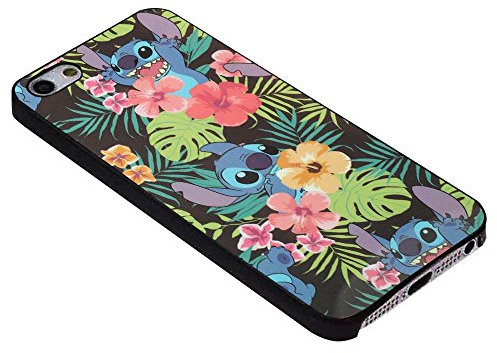 Disney Lilo and Stitch Floral If for Iphone Case (iPhone 6 plus black)