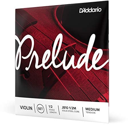 D'Addario Prelude Set di Corde per Violino - 1/2 Scala - Tensione Media - J810 1/2M - 1 Set Completo