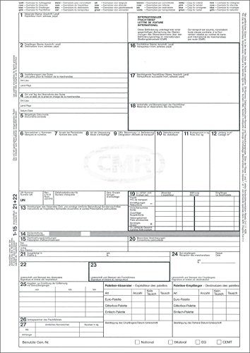 RNK 2100L Diverse Formulare und Drucke CMR Frachtbrief A4