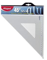Maped 100088 Squadra in alluminio a forma di triangolo, 32 cm
