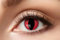 Eyecatcher 84078841-756 - Farbige Kontaktlinsen, 1 Paar, für 12 Monate, Rot, Karneval, Fasching, Halloween