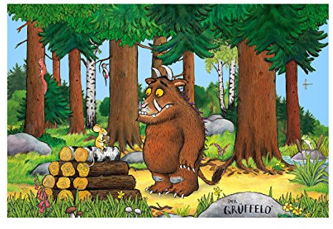 Bilderwelten Non-woven Wallpaper Premium - Gruffalo - Exceeds mouse - Mural Wide wallpaper wall mural 3D wallpaper feature wall-art wallpaper murals bedroom living room, Dimension HxW: 225cm x 336cm
