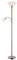Lindby Stehlampe, Deckenfluter verstellbarer Lesearm Standleuchte Glas Metall 1x E27 max. 15W und E14 10W ohne Leuchtmittel Standlampe