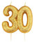 Anniversary House Metallic Gold Glitzer Kerze Zahl 30 30 Geburtstag Tortenaufsatz 7 cm AHC205