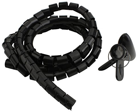 UNITEC Kabel-Organizer-Schlange, 15 mm, 1.5 m, schwarz