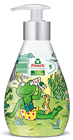 Frosch Reine Pflege Kinder Sensitiv-Seife, Flüssigseife, pflegende Handseife zur sanften und hygienischen Reinigung, in versch. Motiven, 6er Pack (6 x 300 ml)