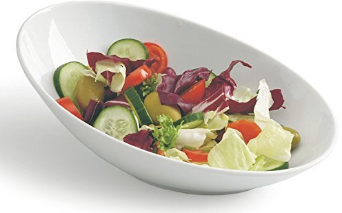 Tognana - Inclinato Ciotola Ovale per Insalata (Porcellana, 25 x 16 x 9 cm)