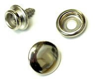 Trimming Shop 15mm Screw Press Studs, 15mm Silver Durable Metal Snap Fasteners with Fixing Hand Tool Set for DIY Projects, Boat Cover, Marine Grade, Wood, Leathercrafts