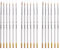 MEEDEN Feine Pinsel Set - 18 Pcs Miniatur Detail Kunstpinsel für feine Details & Kunstmalerei - Acryl, Aquarell, Öl - Malen nach Zahlen Miniaturen Modellbau Flugzeugbausätze Nagel