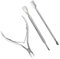 TRIXES Kit per la cura delle cuticole - 3 Pezzi - Taglia cuticole pinza - spingi cuticole - Acciaio inox
