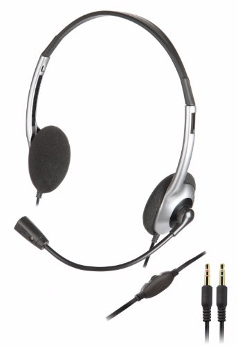 'Creative Labs HS-320 – Kopfhörer mit Mikrofon (verkabelt, 3,5 mm (1/8), Call Center/Büro, ohrumschließend, 20 – 20000 Hz, Neodym)