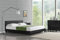 Corium Polsterbett 160 x 200cm schwarz mit Kunst Leder Kunstlederbezug Modern mit Stecklattenrost