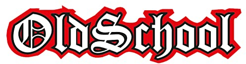 Sticker Oldschool schwarz rot I kfz033 I 10 x 2 cm I Auto-Aufkleber Fahrrad-Aufkleber Motorrad-Aufkleber Mofa Roller Notebook Laptop I wetterfest