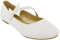 ESSEX GLAM Womens Flat Bridal Shoes Ballet Ladies Slip On Ballerina Dolly Bow Glitter Bridesmaid Pumps Size 3-9 Ivory Satin