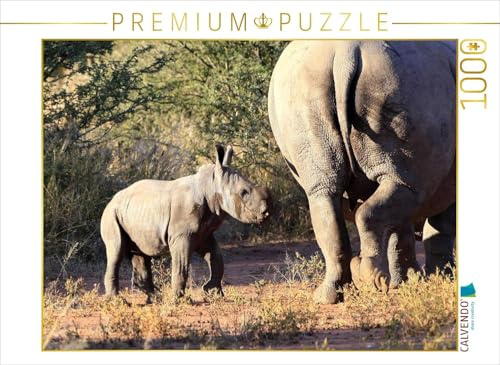 CALVENDO Puzzle Nashörner – Neuankömmling | 1000 Teile Lege-Größe 64 x 48 cm Foto-Puzzle für glückliche Stunden