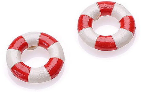KnorrPrandell 8002769 Rettungsringe, 2.5 cm, rot/weiß