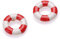 KnorrPrandell 8002769 Rettungsringe, 2.5 cm, rot/weiß