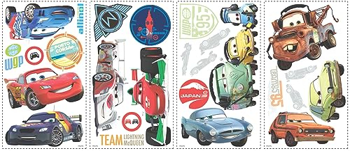 Joy Toy 15830 Wandtattoo Disney Cars 4 Blätter mit 25 Elementen