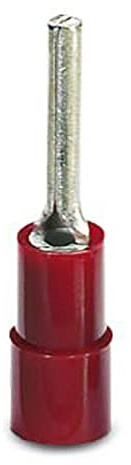 PHOENIX CONTACT C-PCI 1.5/2 Stiftkabelschuh, 0.5mm²-1.5mm² Querschnitt, 12mm Länge, Rot, 100 Stück