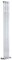 Milano Alpha Chrome Vertical Single Flat Panel Radiator - 1800mm x 225mm