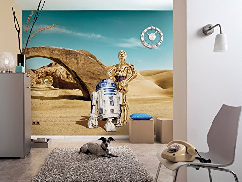 Komar Papier Peint de Photo, 368cm x 254cm, Star Wars Lost Droïds