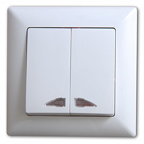 Visage 2-fach Serienschalter Beleuchtung Weiss