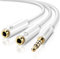 Ugreen Sdoppiatore Microfono Cuffie Adattatore Audio Jack per Microfono e Cuffie Cavo 3.5mm 1M 2F per Smartphone, Tablet, Notebook