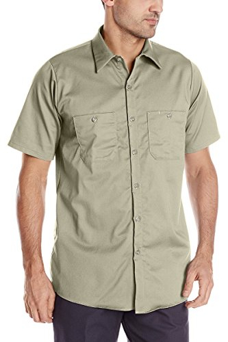 Red Kap Herren Men's Short Sleeve Wrinkle-Resistant Cotton Work Shirt Hemd, Khaki, 3X-Large