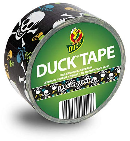Duck Tape 121337 Gewebeband, 48 mm x 9,1 m, Freaky Pirates